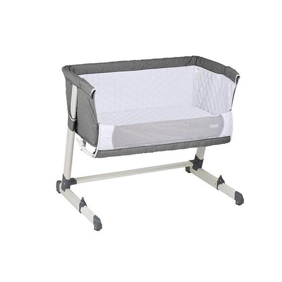 Patut co-sleeper 2 in 1 Together Grey BabyGo, Culoare: Gri, Dimensiuni: 95x65 - poza 2 - ExclusivMAG.ro
