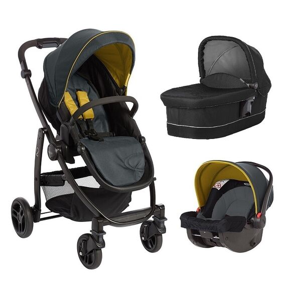 Carucior Evo II 3 in 1 Gray Yellow - Graco  - ExclusivMAG.ro