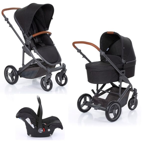 Carucior 3 in 1 Catania 4 All in One woven black 2019 - ABC-Design  - ExclusivMAG.ro