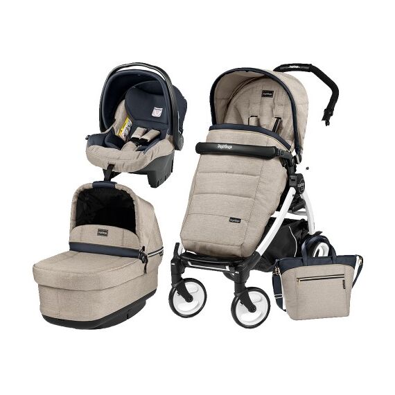 Carucior 3 in1 Book Plus 51 Black&White POP-UP Elite - Peg Perego  - ExclusivMAG.ro