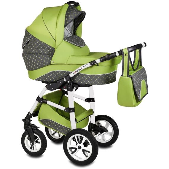 Carucior 3 in 1 Flamingo Easy Drive Green Vessanti, Culoare: Verde  - ExclusivMAG.ro