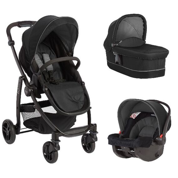 Carucior Evo II 3 in 1 Black Grey - Graco  - ExclusivMAG.ro