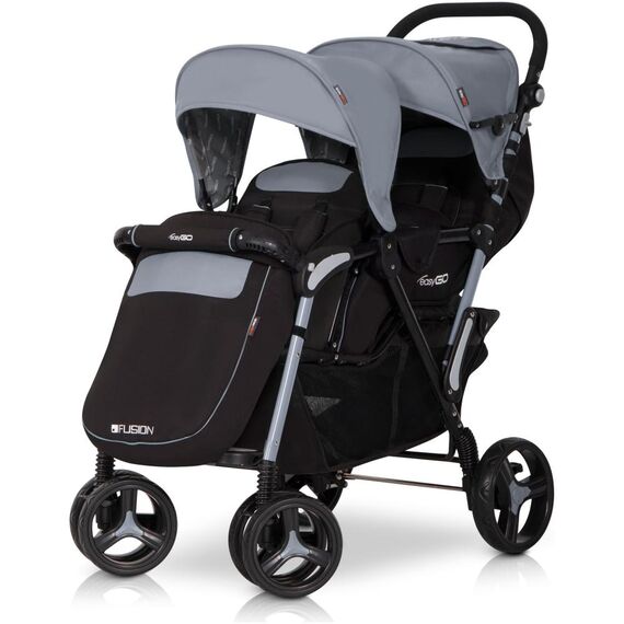 Carucior gemeni Fusion Grey Fox - Easy Go  - ExclusivMAG.ro