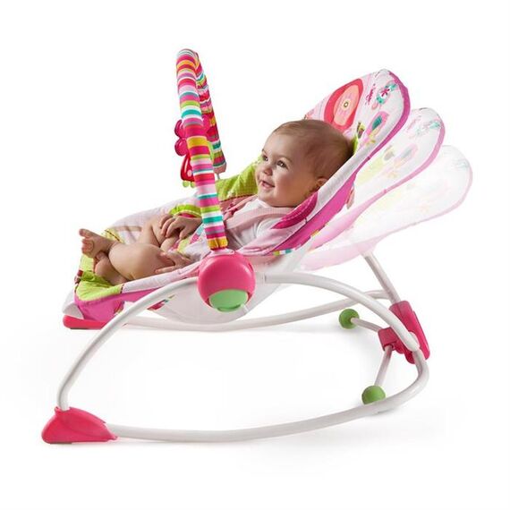 Balansoar cu vibratii 2 in 1 Raspberry Garden Bright Starts - poza 2 - ExclusivMAG.ro
