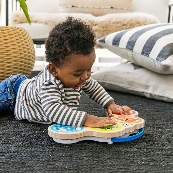 Jucarie muzicala de lemn Hape Magic Touch Drum™ Baby Einstein - poza 5 - ExclusivMAG.ro