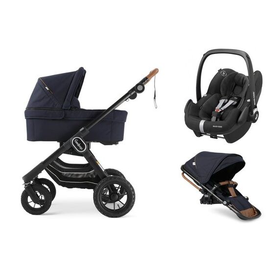Carucior 3in1 NXT90 ERGO Outdoor Air Eco Navy Emmaljunga  - ExclusivMAG.ro