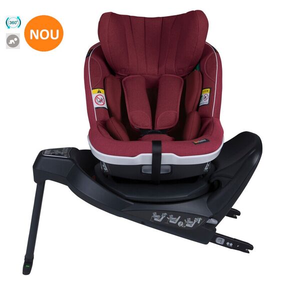 Scaun auto BeSafe iZi Turn i-Size Burgundy Mélange, Culoare: Visiniu, Grupa: 61-105cm (4luni - 4ani) - poza 2 - ExclusivMAG.ro