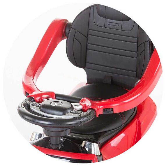 Masinuta de impins cu copertina Chipolino Mercedes Benz GL63 AMG red, Culoare: Rosu - poza 7 - ExclusivMAG.ro