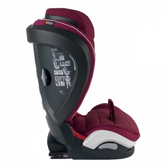 Scaun auto BeSafe iZi Flex Fix i-Size Burgundy Mélange, Culoare: Visiniu, Grupa: 15-36kg (4 ani - 12 ani) - poza 4 - ExclusivMAG.ro