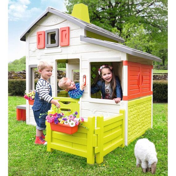 Casuta pentru copii Smoby Friends Playhouse cu gradina - poza 7 - ExclusivMAG.ro