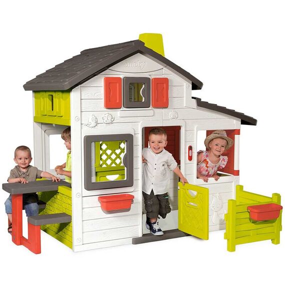 Casuta pentru copii Smoby Friends Playhouse cu gradina - poza 5 - ExclusivMAG.ro