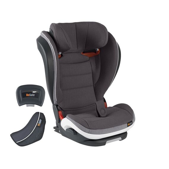 Scaun auto BeSafe iZi Flex Fix i-Size Metallic Mélange, Culoare: Alb/Gri, Grupa: 15-36kg (4 ani - 12 ani)  - ExclusivMAG.ro
