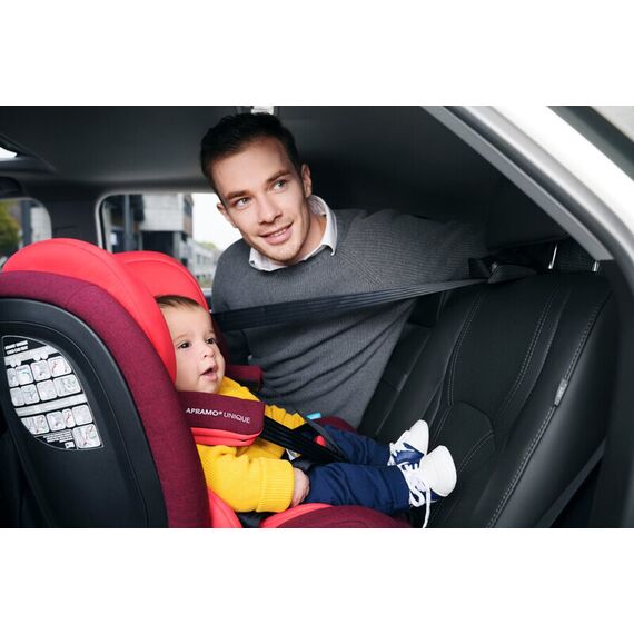 Scaun auto rotativ Apramo Unique Ruby Red, 0 - 36 kg, Culoare: Rosu, Grupa: 0-36kg (0 luni - 12 ani) - poza 3 - ExclusivMAG.ro