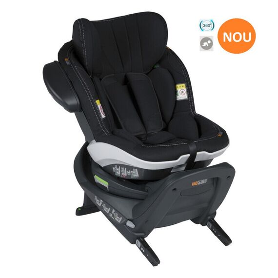 Scaun auto BeSafe iZi Turn i-Size Premium Black Car Interior, Culoare: Gri/Negru, Grupa: 61-105cm (4luni - 4ani) - poza 3 - ExclusivMAG.ro