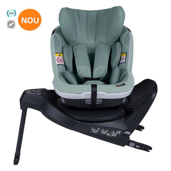 Scaun auto BeSafe iZi Turn i-Size Sea Green Mélange, Culoare: Verde, Grupa: 61-105cm (4luni - 4ani) - poza 3 - ExclusivMAG.ro