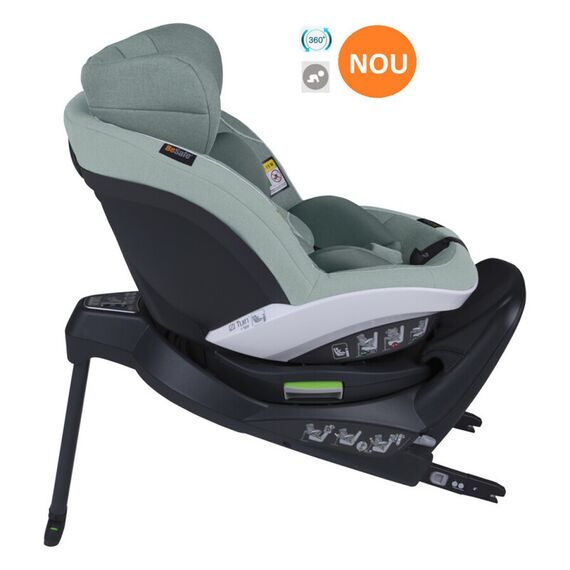 Scaun auto BeSafe iZi Turn i-Size Sea Green Mélange, Culoare: Verde, Grupa: 61-105cm (4luni - 4ani) - poza 6 - ExclusivMAG.ro