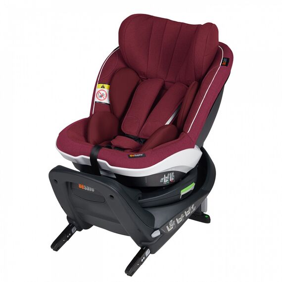 Scaun auto BeSafe iZi Twist i-Size Burgundy Mélange, Culoare: Visiniu, Grupa: 61-105cm (4luni - 4ani)  - ExclusivMAG.ro