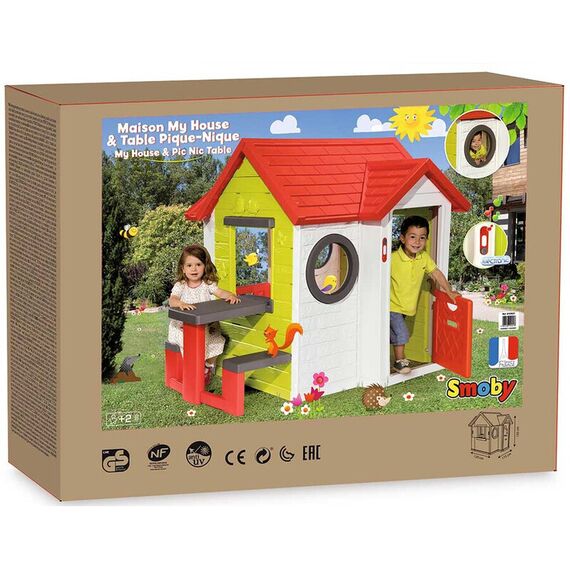 Casuta pentru copii Smoby My House cu masuta picnic - poza 6 - ExclusivMAG.ro