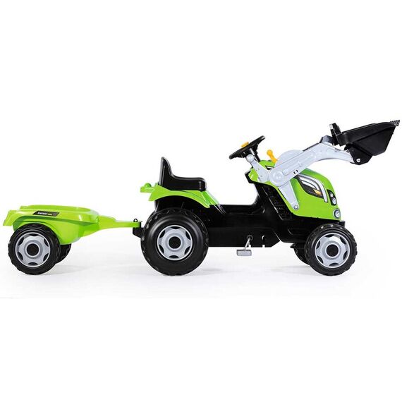 Tractor cu pedale si remorca Smoby Farmer Max verde - poza 2 - ExclusivMAG.ro