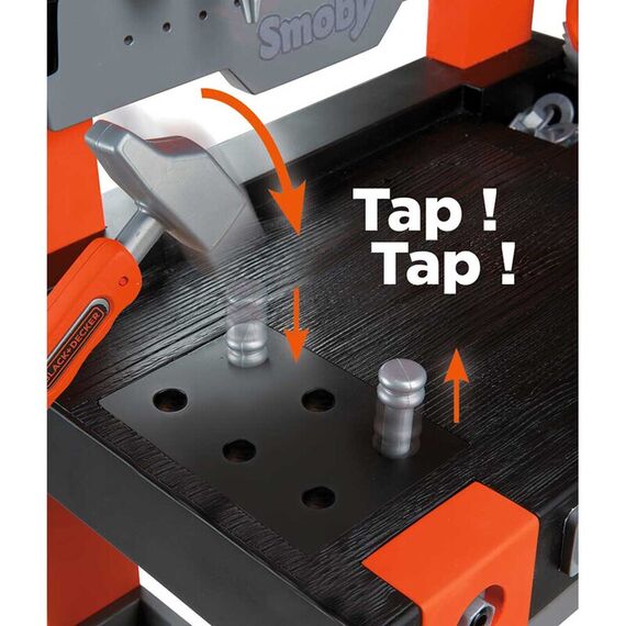 Atelier Smoby Black & Decker Bricolo One cu accesorii - poza 3 - ExclusivMAG.ro