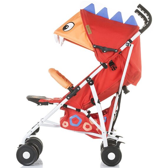 Carucior sport Chipolino Ergo red baby dragon, Culoare: Portocaliu - poza 3 - ExclusivMAG.ro