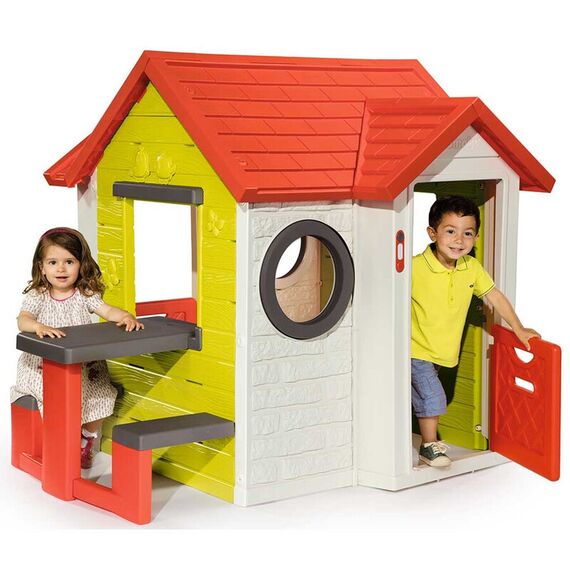 Casuta pentru copii Smoby My House cu masuta picnic - poza 3 - ExclusivMAG.ro