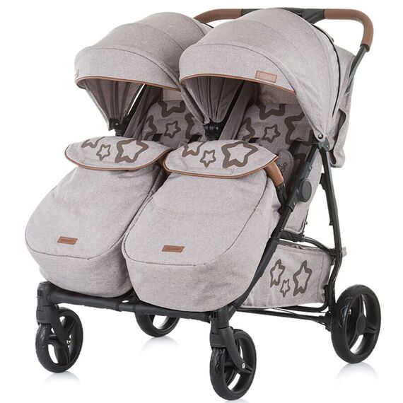 Carucior gemeni Chipolino Passo Doble caramel - poza 2 - ExclusivMAG.ro
