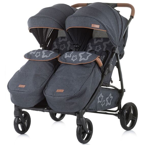 Carucior gemeni Chipolino Passo Doble granite grey - poza 2 - ExclusivMAG.ro