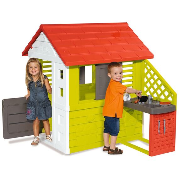 Casuta cu bucatarie pentru copii Smoby Nature - poza 2 - ExclusivMAG.ro