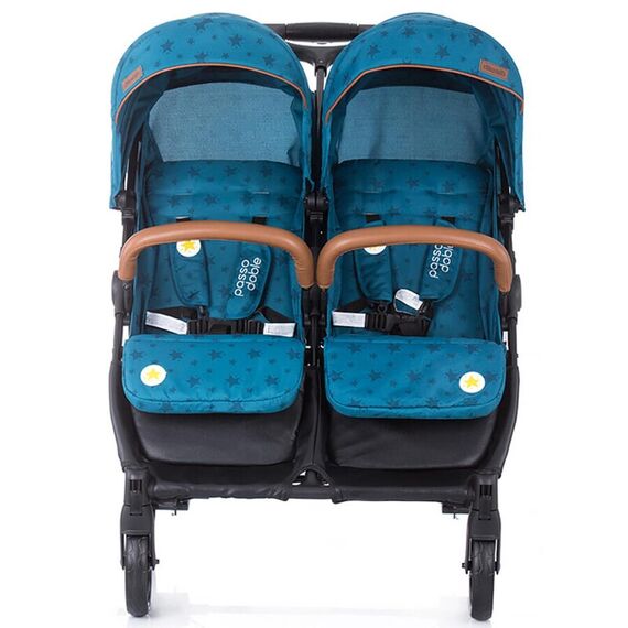 Carucior gemeni Chipolino Passo Doble ocean, Culoare: Albastru - poza 3 - ExclusivMAG.ro
