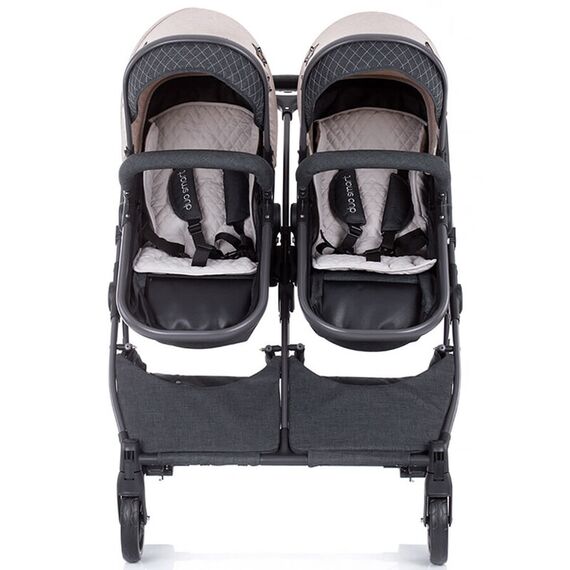 Carucior gemeni Chipolino Duo Smart beige graphite linen, Culoare: Roz - poza 13 - ExclusivMAG.ro