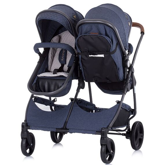 Carucior gemeni Chipolino Duo Smart denim, Culoare: Albastru - poza 11 - ExclusivMAG.ro