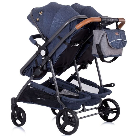Carucior gemeni Chipolino Duo Smart denim, Culoare: Albastru - poza 9 - ExclusivMAG.ro