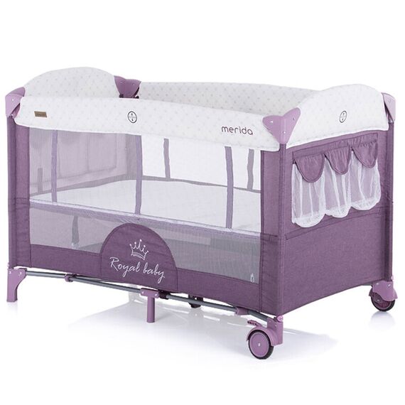 Patut pliabil Chipolino Merida orchid cu laterala culisanta, Culoare: Mov - poza 3 - ExclusivMAG.ro
