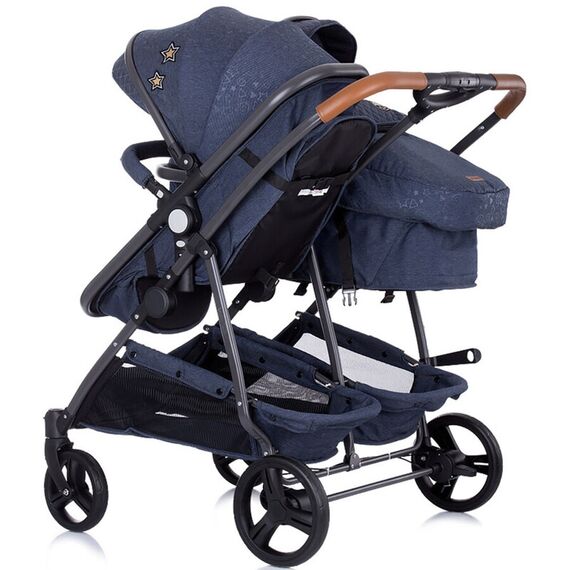 Carucior gemeni Chipolino Duo Smart denim, Culoare: Albastru - poza 8 - ExclusivMAG.ro