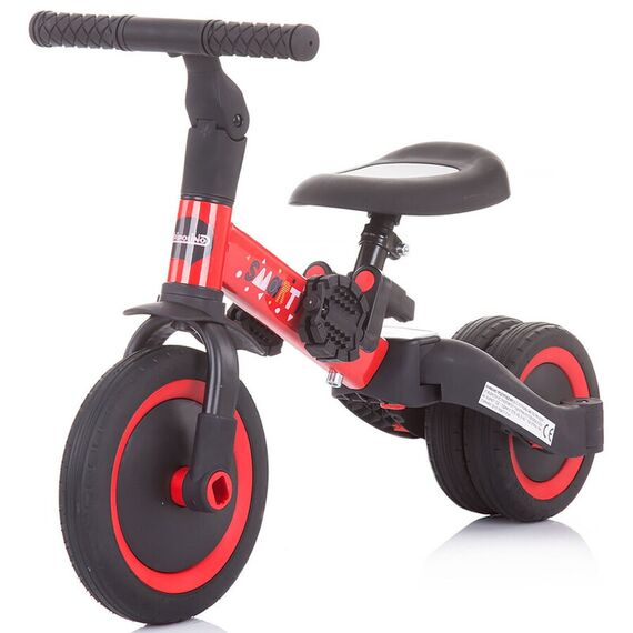 Tricicleta si bicicleta Chipolino Smarty 2 in 1 red, Culoare: Rosu - poza 2 - ExclusivMAG.ro