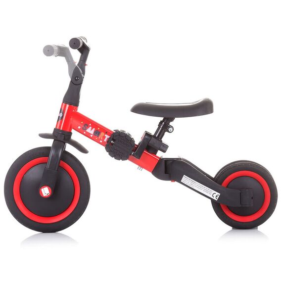 Tricicleta si bicicleta Chipolino Smarty 2 in 1 red, Culoare: Rosu - poza 4 - ExclusivMAG.ro