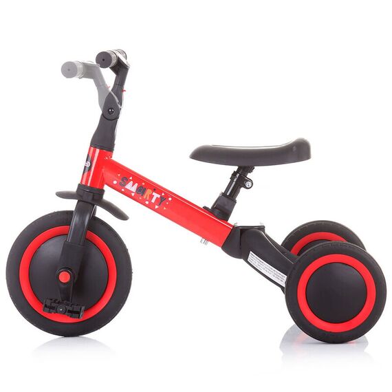 Tricicleta si bicicleta Chipolino Smarty 2 in 1 red, Culoare: Rosu - poza 6 - ExclusivMAG.ro