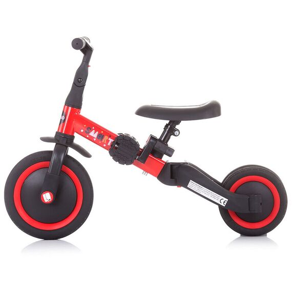 Tricicleta si bicicleta Chipolino Smarty 2 in 1 red, Culoare: Rosu - poza 3 - ExclusivMAG.ro