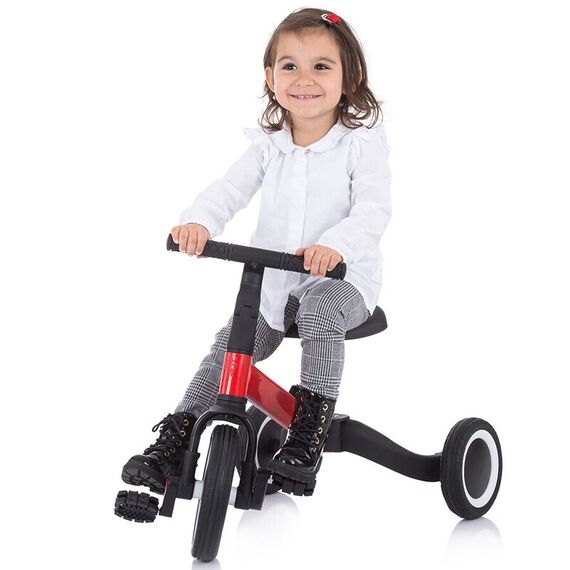 Tricicleta si bicicleta Chipolino Smarty 2 in 1 red, Culoare: Rosu - poza 7 - ExclusivMAG.ro