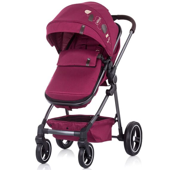 Carucior 3 in 1 Chipolino Noah orchid linen, Culoare: Visiniu - poza 7 - ExclusivMAG.ro