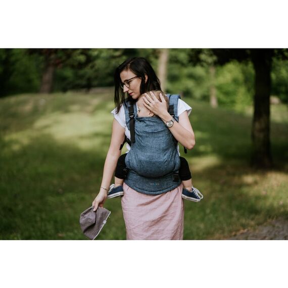 Kavka - Marsupiu ergonomic 2 in 1, River Linen - poza 3 - ExclusivMAG.ro