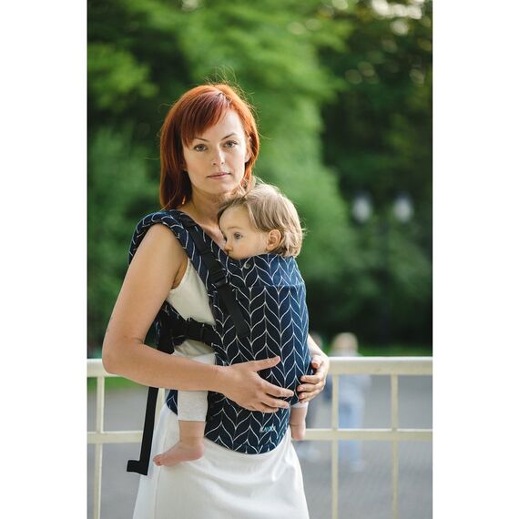 Kavka - Marsupiu ergonomic 2 in 1, Denim Braid - poza 2 - ExclusivMAG.ro