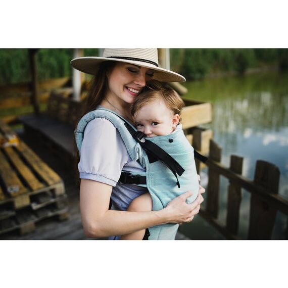Kavka - Marsupiu ergonomic 2 in 1, Lagoon Herringbone - poza 7 - ExclusivMAG.ro