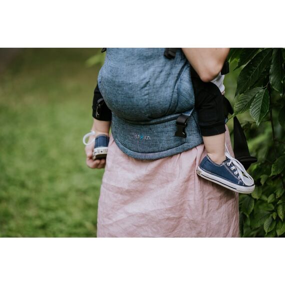 Kavka - Marsupiu ergonomic 2 in 1, River Linen - poza 5 - ExclusivMAG.ro