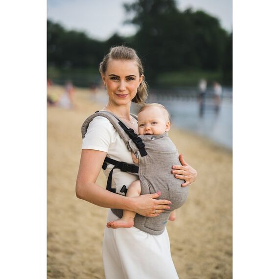 Kavka - Marsupiu ergonomic 2 in 1, Earth Linen  - ExclusivMAG.ro