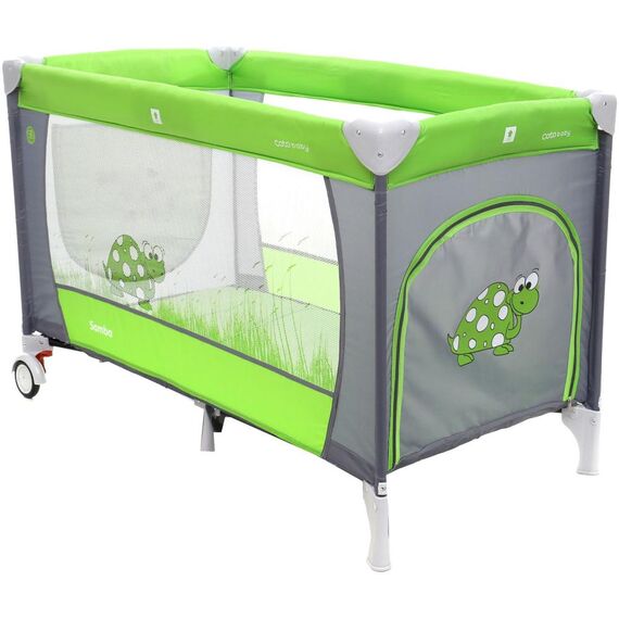 Patut Pliabil cu doua nivele Samba Plus Verde - Coto Baby  - ExclusivMAG.ro