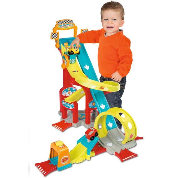 Pista de masini Smoby Vroom Planet cu rampa de lansare  - ExclusivMAG.ro