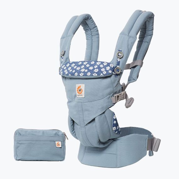 Marsupiu Omni 360 Blue Daisies All in One Ergobaby  - ExclusivMAG.ro