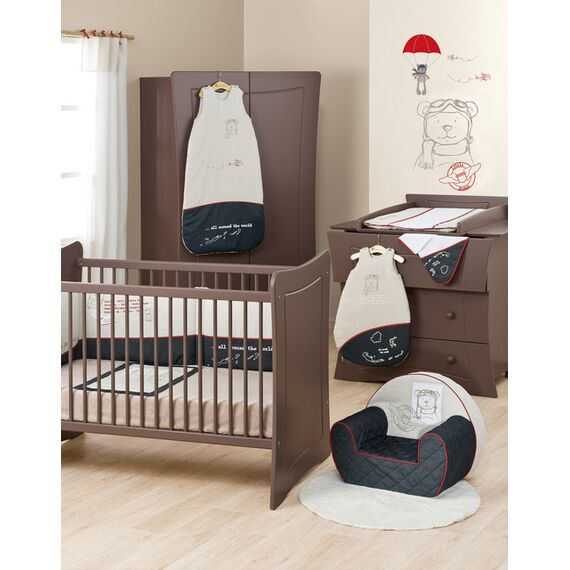 Set lenjerie patut 4 piese Little Aviator Candide  - ExclusivMAG.ro
